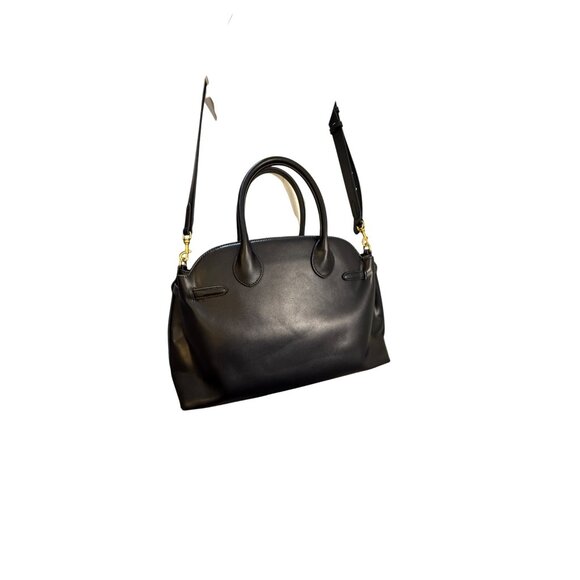 Coach Inspired Black Leather Handbag With Detachable Strap &‎ Gold Hardware - Picture 14 of 14